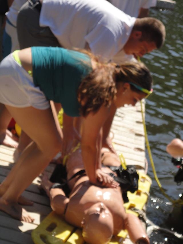 Water Rescue Drill with Ambulance Corps