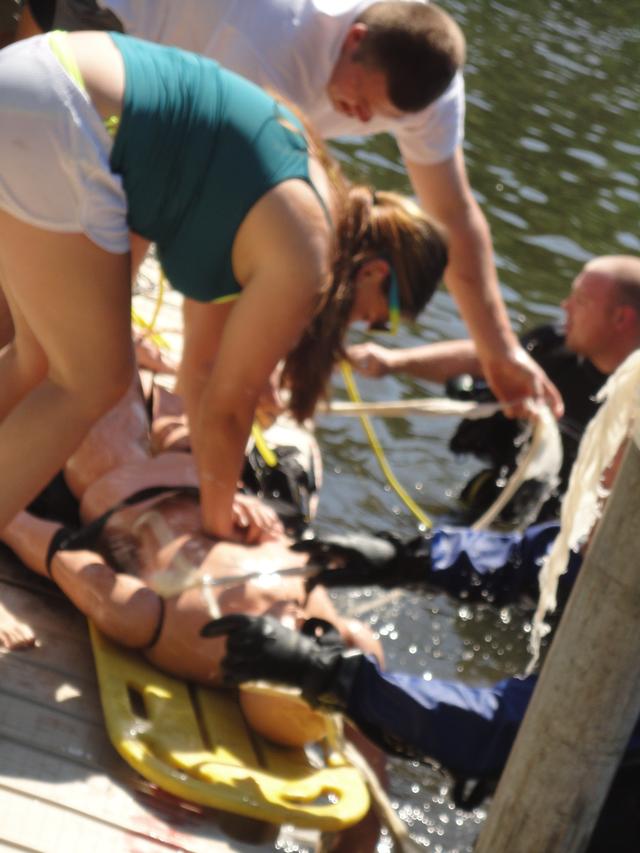 Water Rescue Drill with Ambulance Corps