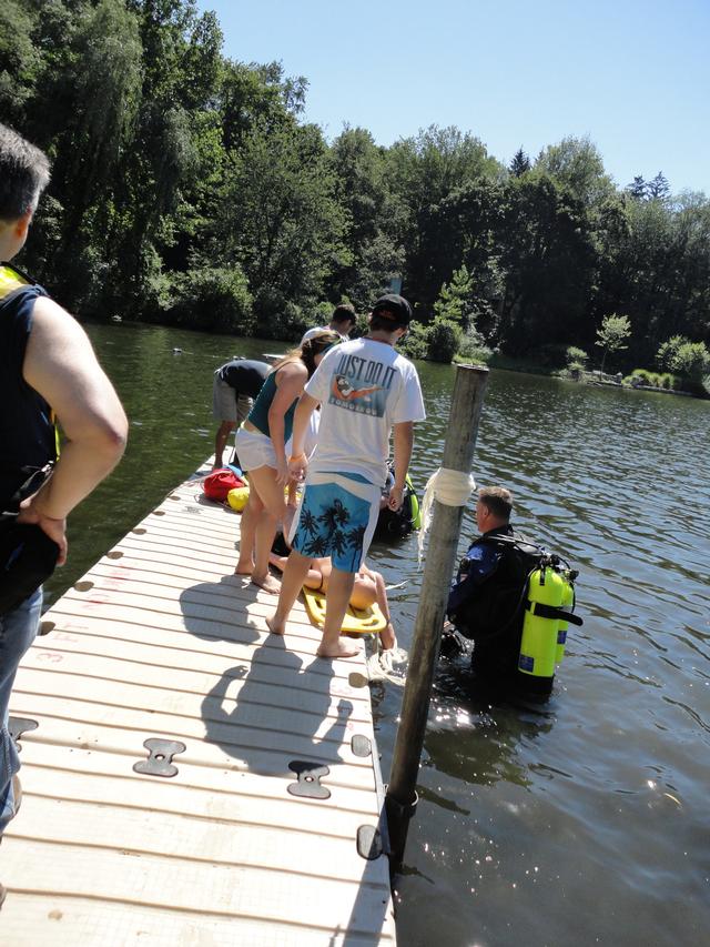 Water Rescue Drill with Ambulance Corps