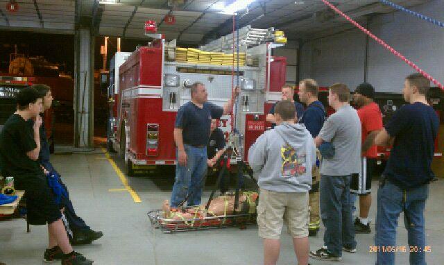 The FAST Team doing rope rescue 
