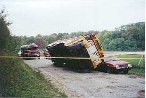 Victims are transported to the scene