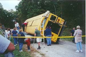 Victims are placed in there positions prior to the drill starting