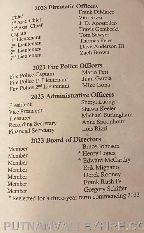 2023 Annual Installation of Officers 