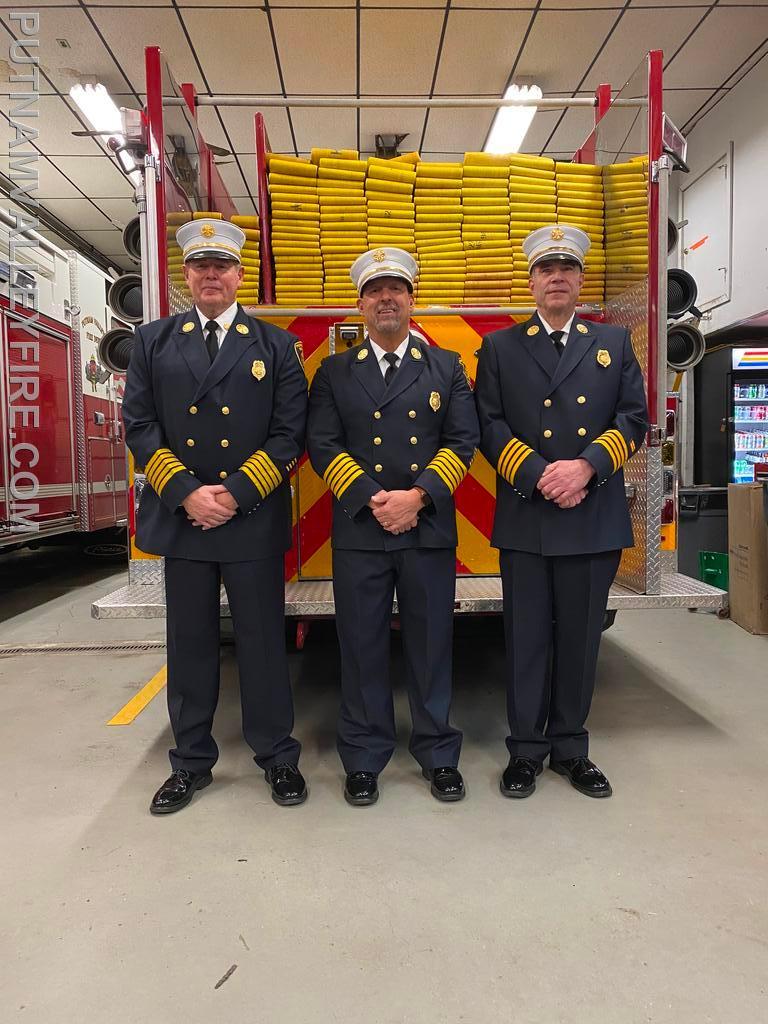 Chiefs, L to R
JD Apostolico, 2nd Asst. Chief
Frank DiMarco, Chief
Vito Rizzi - 1st Asst. Chief